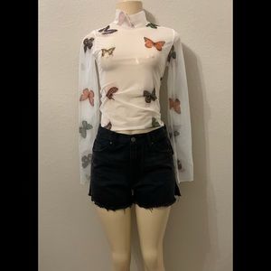 Zaful Forever Young Butterfly Blouse